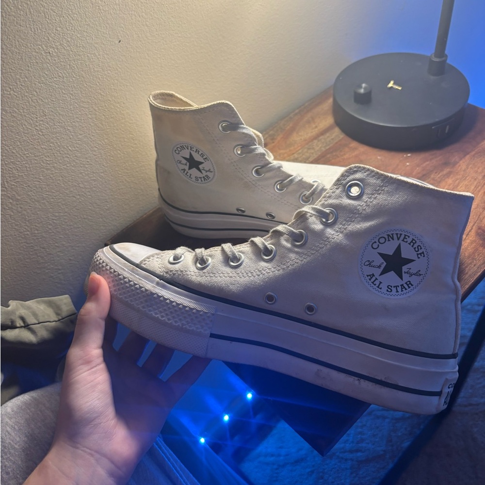 Converse Women's White Platform Sneakers